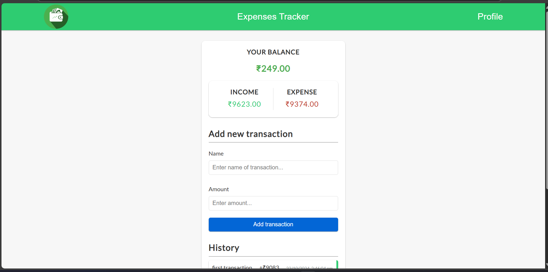Expenses Tracker